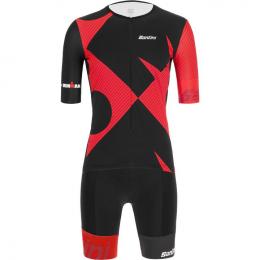 Set (Radtrikot + Radhose) SANTINI Tri Ironman Cupio Set (2 Teile), für Herren