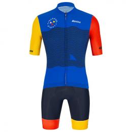 Set SANTINI Vincenzo Nibali 2021 (Radtrikot + Radhose), für Herren, Fahrradbekle