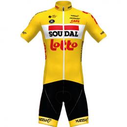 Set SOUDAL LOTTO TDF 2020 (Radtrikot + Radhose), für Herren, Fahrradbekleidung