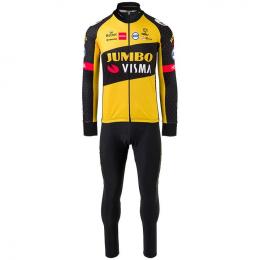 Set TEAM JUMBO-VISMA 2021 (Winterjacke + lange Radhose), für Herren, Fahrradbekl