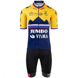 Set TEAM JUMBO-VISMA Slowenischer Zeitfahrmeister(Radtrikot + Radhose), für Herr