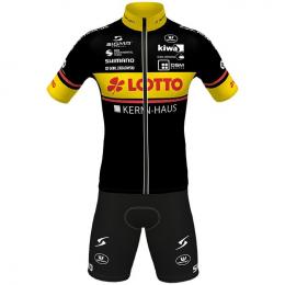 Set TEAM LOTTO KERN HAUS 2021 (Radtrikot + Radhose), für Herren, Fahrradbekleidu