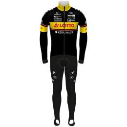 Set TEAM LOTTO KERNHAUS 2021 (Winterjacke + lange Radhose), für Herren