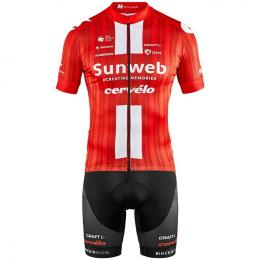 Set TEAM SUNWEB 2020 (Radtrikot + Radhose), für Herren, Fahrradbekleidung