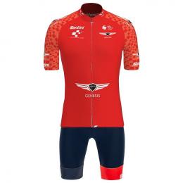 Set TOUR DE SUISSE Bergtrikot 2021 (Radtrikot + Radhose), für Herren, Fahrradbek