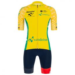 Set TOUR DE SUISSE Gesamtführender 2021 (Radtrikot + Radhose), für Herren, Fahrr