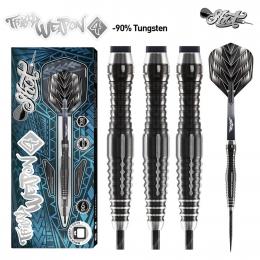 Shot Tribal Weapon 4 Series-Steel Tip Dart Set- 90% Tungsten Barrels 22g