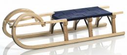 Sirch Hörnerschlitten Standard Plus mit Gurtsitz (115 cm, esche lackiert3 Bockstützen )