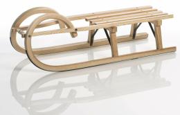 Sirch Hörnerschlitten Standard Plus mit Lattensitz (100 cm, esche lackiert2 Bockstützen )
