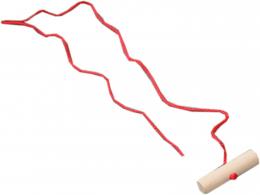 Sirch Schlittenseil rot mit Holzknauf (rot)