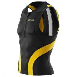 SKINS Tri400 schwarz-gelb Tri Top, für Herren, Größe M, Triathlon Shirt, Triathl