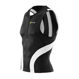 SKINS Tri400 schwarz-weiß Tri Top, für Herren, Größe S, Triathlon Top, Triathlon