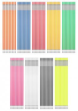 Slalomstangen 160 cm (Ø 25 mm, 9 Farben) - 10er Set