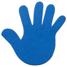 Sport-Thieme Bodenmarkierung, Blau, Hand, 18 cm