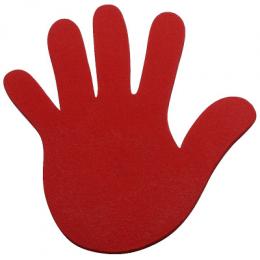 Sport-Thieme Bodenmarkierung, Rot, Hand, 18 cm