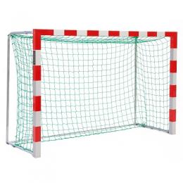 Sport-Thieme Handballtor frei stehend, 3x1,60 m, Rot-Silber, Premium-Stahl-Eckverbindung