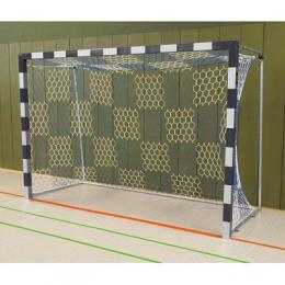 Sport-Thieme Handballtor frei stehend, 3x2 m, Schwarz-Silber, Verschweißte Eckverbindungen