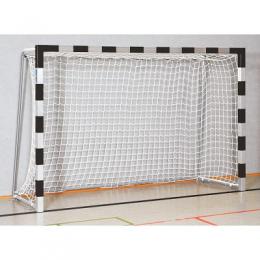 Sport-Thieme Handballtor in Bodenhülsen stehend, 3x2 m, Schwarz-Silber, Verschraubte Eckverbindungen