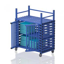 Sport-Thieme Regalwagen für Schwimmbad-Equipment by Vendiplas, Blau, Mittel mit Zusatzfläche