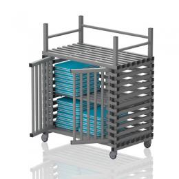 Sport-Thieme Regalwagen für Schwimmbad-Equipment by Vendiplas, Grau, Mittel mit Zusatzfläche