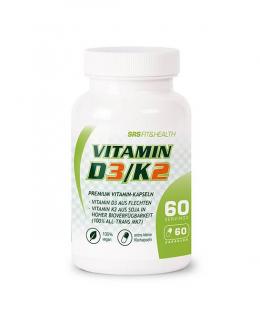 SRS Premium Vitamin D3 / K2 Kapseln 60 Caps 100% vegan