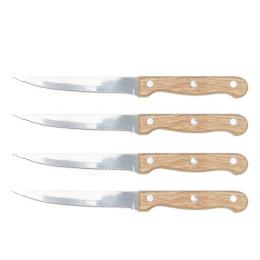 Steakmesser 4-er Set - Holzgriff - 11,5cm Sägezahnklinge Angebot kostenlos vergleichen bei topsport24.com.