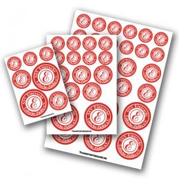 Stickerbogen (Outdoor-Qualität) mit Vereinslogo - 3 Größen