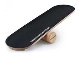Surf Balance Board aus Holz - mit Korkrolle