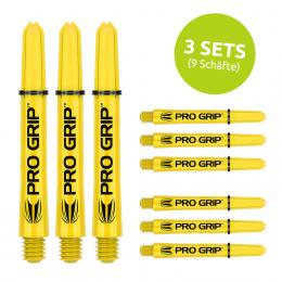 Target Pro Grip Schaft - Gelb / Yellow - 3 Sets - (versch. L?ngen) Short 34 mm