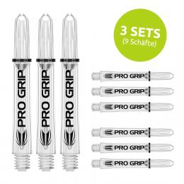 Target Pro Grip Schaft - Transparent / Clear - 3 Sets - (versch. L?ngen) Short 34 mm