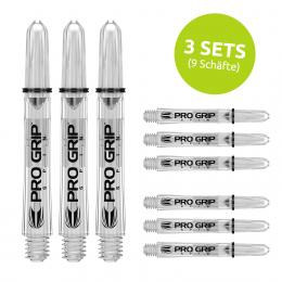 Target Pro Grip Spin Schaft - Clear - 3 Sets - (versch. L?ngen) Short 34 mm