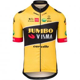 TEAM JUMBO-VISMA 2022 Kurzarmtrikot, für Herren, Größe M, Fahrradtrikot, Radbekl