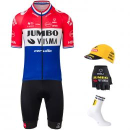 TEAM JUMBO- VISMA Niederl. Meister 2022 Maxi-Set (5 Teile), für Herren, Fahrradb