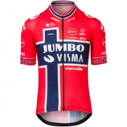 TEAM JUMBO-VISMA Norwegischer Meister 2022 Kurzarmtrikot, für Herren, Größe 2XL,