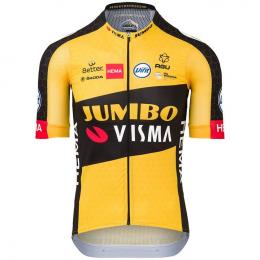 TEAM JUMBO-VISMA Premium Aero 2021 Kurzarmtrikot, für Herren, Größe L, Rennrad T