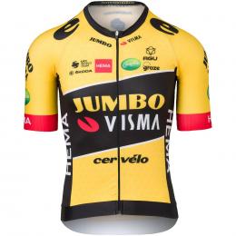 TEAM JUMBO-VISMA Premium Aero 2022 Kurzarmtrikot, für Herren, Größe L, Rennrad T