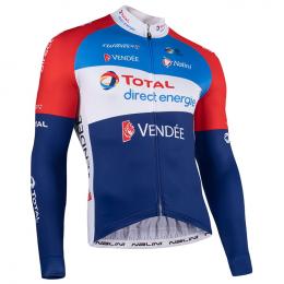 TEAM TOTAL DIRECT ENERGIE 2021 Langarmtrikot, für Herren, Größe L, Rennrad Triko