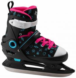 TecnoPro Alpha Soft Girl 2.0 verstellbarer Schlittschuh (37.0 - 40.0, 900 schwarz/türkis/pink)