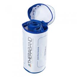 TheraBand Fitnessband 2,5 m in Reißverschlusstasche, Blau, Extra stark