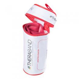 TheraBand Fitnessband 250 cm in Reißverschlusstasche, Rot, medium