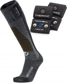 Therm-ic PowerSock Set Heat Fusion Outdoor+ SPack 700 Bluetooth (35.0 - 38.0, grau)