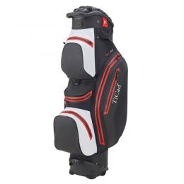 TiCad QO14 Premium waterproof Cart-Bag | Black / White / Red