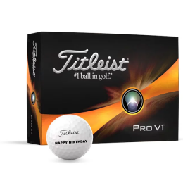Titleist Pro V1 2023 Golf-Ball weiß 12 Bälle mit Logo: HAPPY BIRTHDAY Angebot kostenlos vergleichen bei topsport24.com.