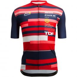 TOUR DE FRANCE Aigle-Châtel 2022 Kurzarmtrikot, für Herren, Größe 2XL, Radshirt,