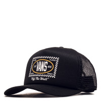 Trucker Cap - Checkers Curved - Black