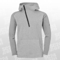 uhlsport Essential Pro 1/2 Zip Hoodie grau Größe XXL