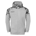 uhlsport Goal 25 Evo Woven Hood Jacket Junior grau/schwarz Größe 140