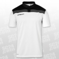 uhlsport Offence 23 Polo Shirt Junior weiss/schwarz Größe 140