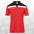 uhlsport Offense 23 Polo Shirt rot/schwarz Größe M