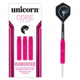 Unicorn Core Plus Rubberised Pink Steeldarts 22g